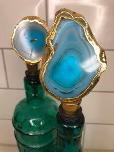 Agate Bottle Stopper Azure