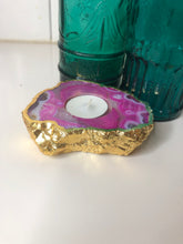 Load image into Gallery viewer, Agate candle holder Pink
