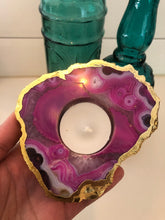 Load image into Gallery viewer, Agate candle holder Pink
