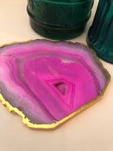 Load image into Gallery viewer, Agate Coaster Fushia

