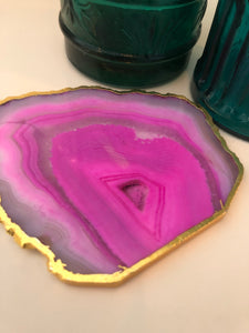 Agate Coaster Fushia