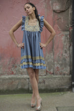 Load image into Gallery viewer, Boutique Dress Frenchi Denim Blue
