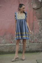 Load image into Gallery viewer, Boutique Dress Frenchi Denim Blue
