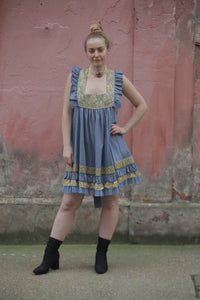Boutique Dress Frenchi Denim Blue