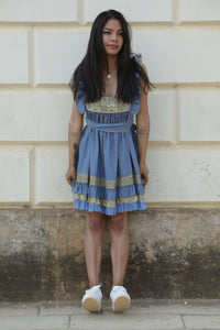 Boutique Dress Frenchi Denim Blue