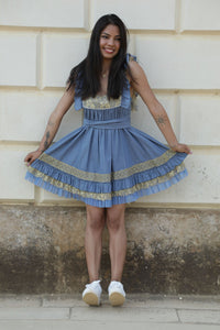 Boutique Dress Frenchi Denim Blue