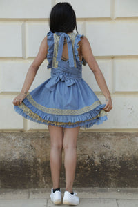 Boutique Dress Frenchi Denim Blue