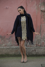 Load image into Gallery viewer, Boutique Poncho Cozmic Stars Royal
