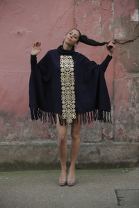 Boutique Poncho Cozmic Stars Royal