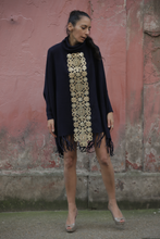 Load image into Gallery viewer, Boutique Poncho Cozmic Stars Royal
