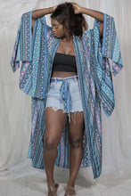 Load image into Gallery viewer, Dreamcatcher Kimono Long Aqua

