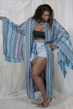 Load image into Gallery viewer, Dreamcatcher Kimono Long Aqua
