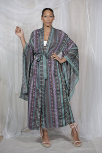 Dreamcatcher Kimono Long Purple Clouds
