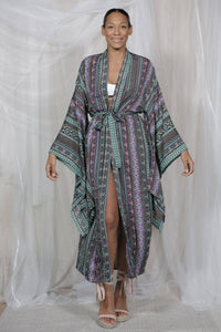 Dreamcatcher Kimono Long Purple Clouds
