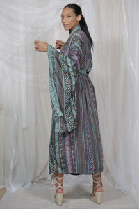 Dreamcatcher Kimono Long Purple Clouds